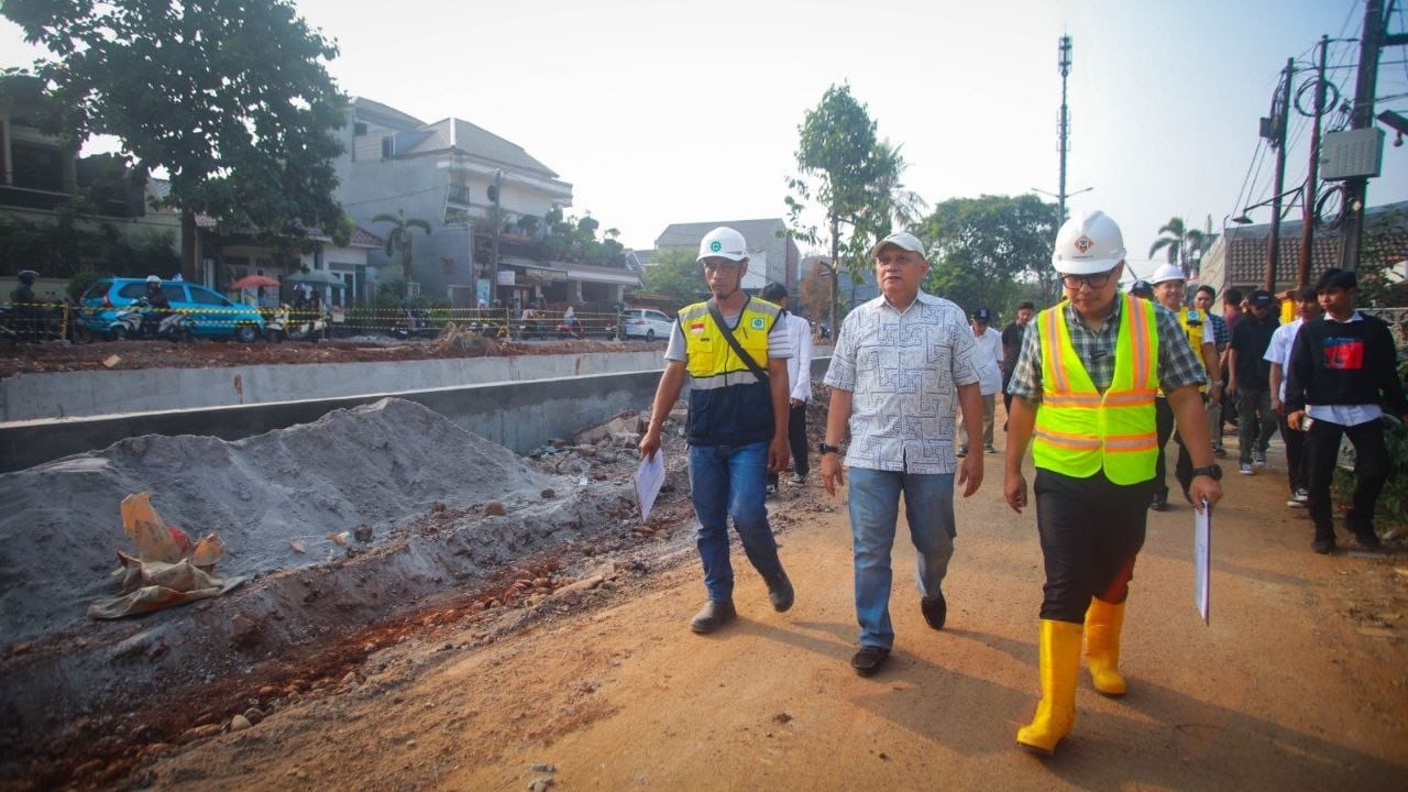 Perkuat Pengendalian Banjir, Pemkot Tangsel Bangun Turap 204 Meter di Bukit Nusa Indah